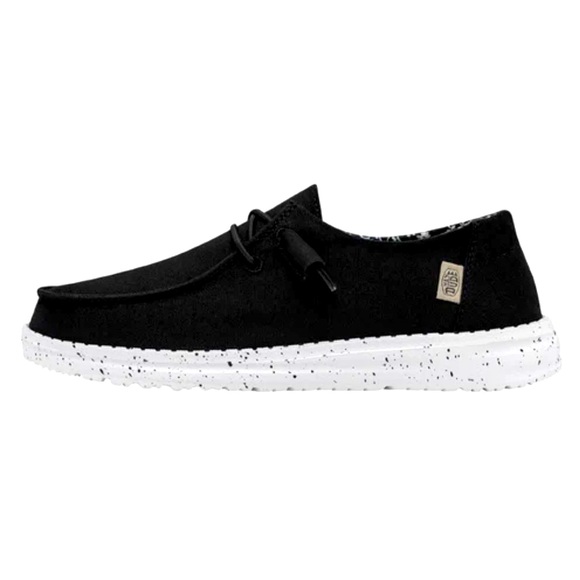 Hey Dude Wendy Black Odyssey Black and White Slip on  Loafers NWOB Comfort 11W - Picture 1 of 12